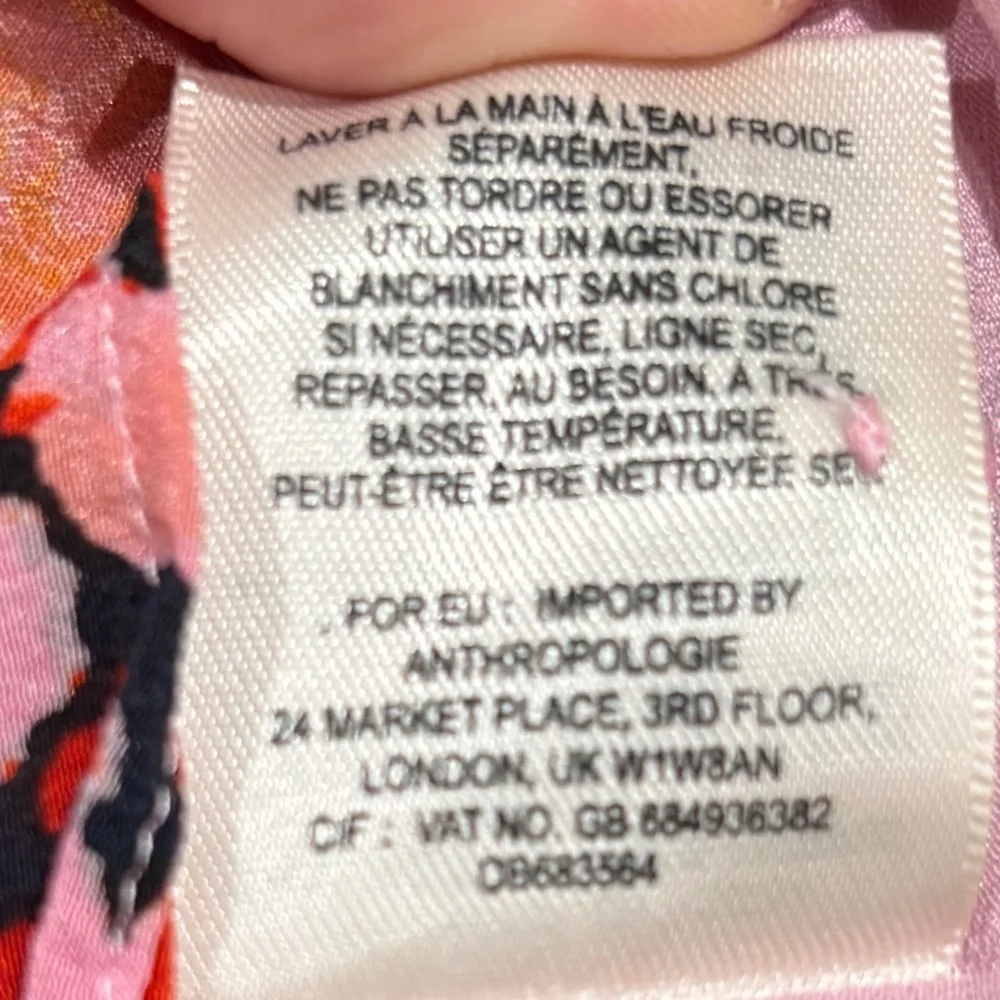 Anthropologie Printed Silk Wrap Dress, Sz 10 - Picture 2 of 14